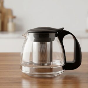 Çelik Süzgeçli Cam Demlik 700 ml