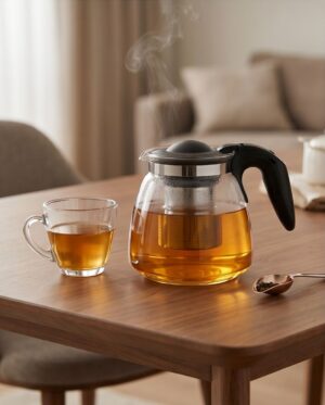 Süzgeçli Cam Demlik 900 ml